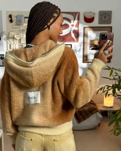 Sudadera Con Cremallera Gradient Marrón