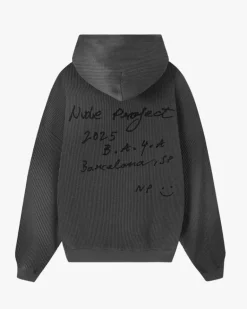 Sudadera con Cremallera Global Soon Waffle Gris Oscuro