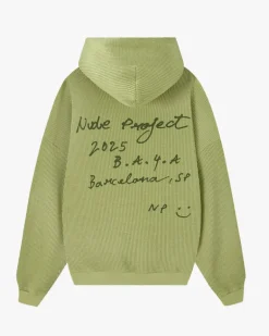 Sudadera con Cremallera Global Soon Waffle Verde