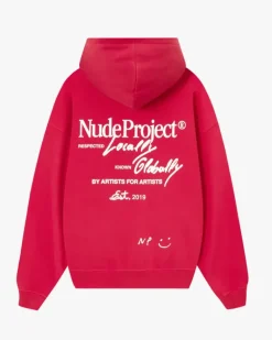 Sudadera Con Cremallera Global Soon Frambuesa