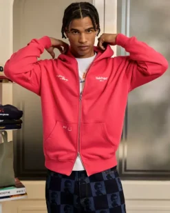 Sudadera Con Cremallera Global Soon Frambuesa
