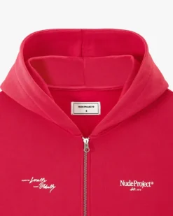Sudadera Con Cremallera Global Soon Frambuesa