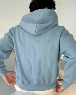 Sudadera Con Cremallera God is a DJ Azul