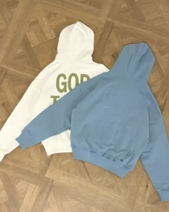 Sudadera Con Cremallera God is a DJ Azul