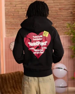 Sudadera Con Cremallera Heartbroken Negra
