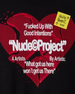 Sudadera Con Cremallera Heartbroken Negra