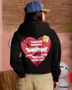 Sudadera Con Cremallera Heartbroken Negra