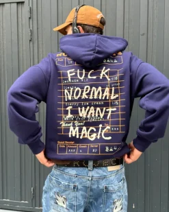 Sudadera Fuck Normal Azul Marino