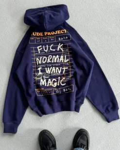 Sudadera Fuck Normal Azul Marino
