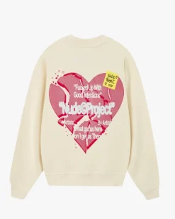Sudadera Heartbroken Blanco Crema