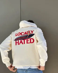 Sudadera Locally Hated Blanco Crema