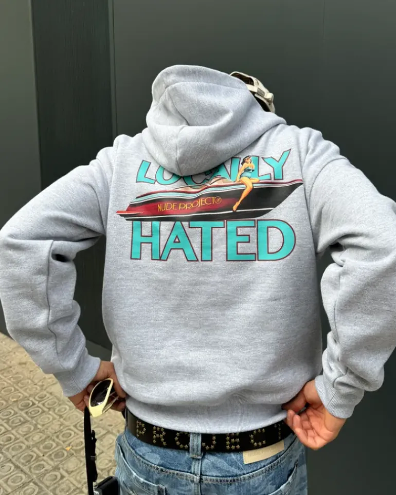Sudadera Locally Hated Gris