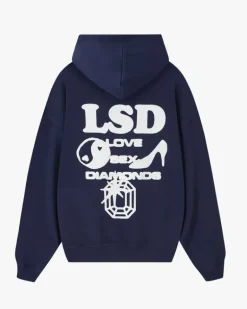 Sudadera Love SD Azul Marino Washed