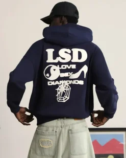 Sudadera Love SD Azul Marino Washed