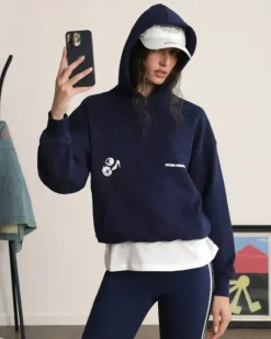 Sudadera Love SD Azul Marino Washed