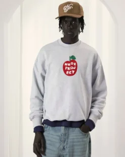 Sudadera Sin Capucha Apple Crew Gris