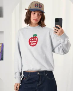 Sudadera Sin Capucha Apple Crew Gris