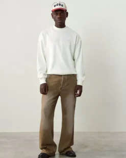 Sudadera Sin Capucha Blanco Crema