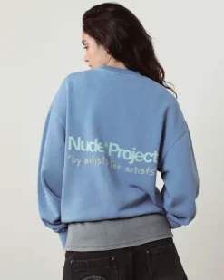 Sudadera Sin Capucha Cult Kid Azul Piedra