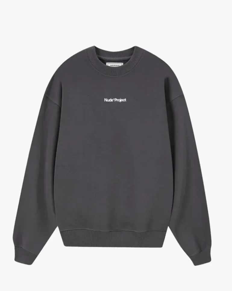 Sudadera sin Capucha Gris Oscuro