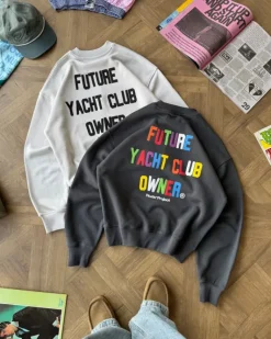 Sudadera sin Capucha Gris Oscuro