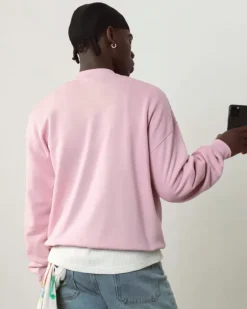 Sudadera Sin Capucha Rosa