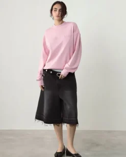 Sudadera Sin Capucha Rosa