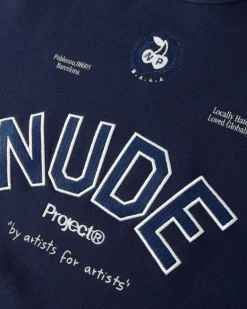 Sudadera Sin Capucha Varsity Azul Marino