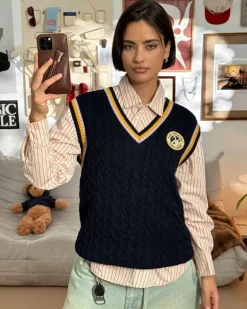 Sunday Knit Vest Blue