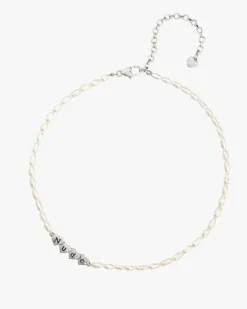 Sweet Pearl Necklace Silver