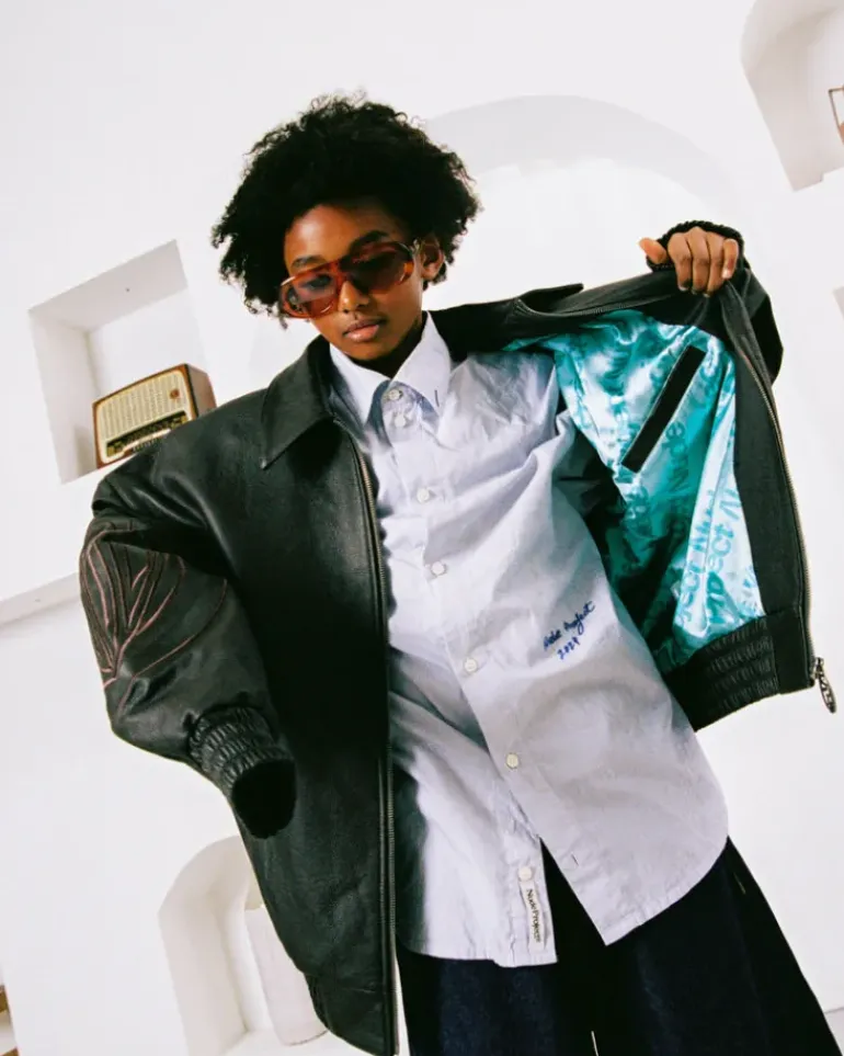 "The" Leather Jacket Marrón