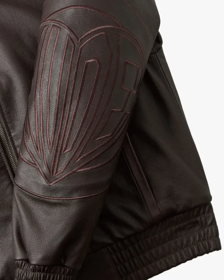 "The" Leather Jacket Marrón