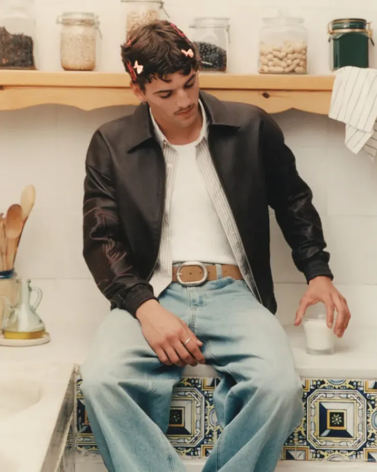 "The" Leather Jacket Marrón