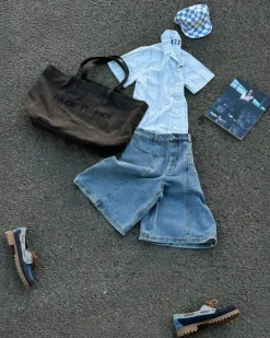 Updown Denim Shorts