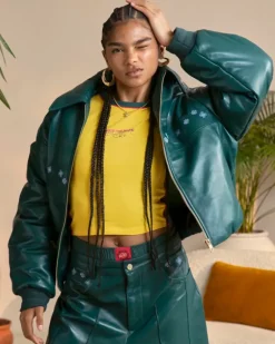 World Cup Leather Bomber Jacket